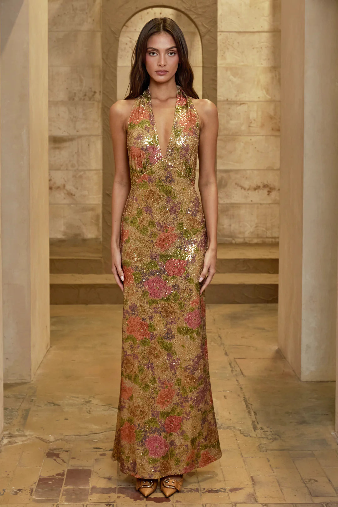 Fait Par Foutch - Liana Dress in Fleur Sequin - Rent Club