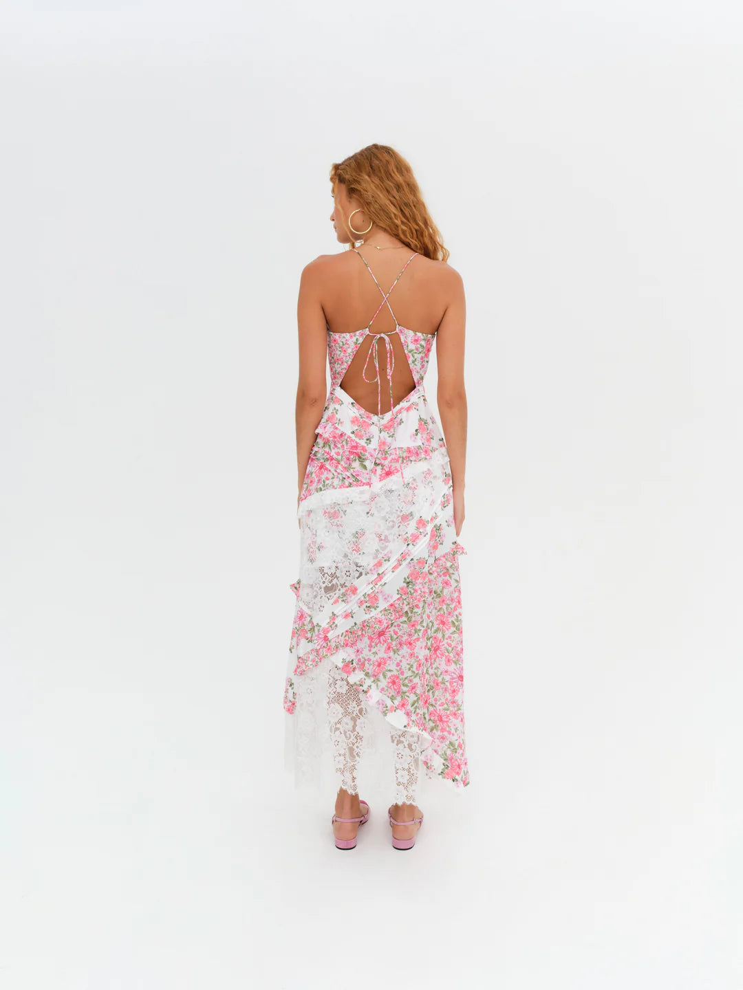 For Love and Lemons - Rosalyn Maxi Dress in Pink - Rent Club