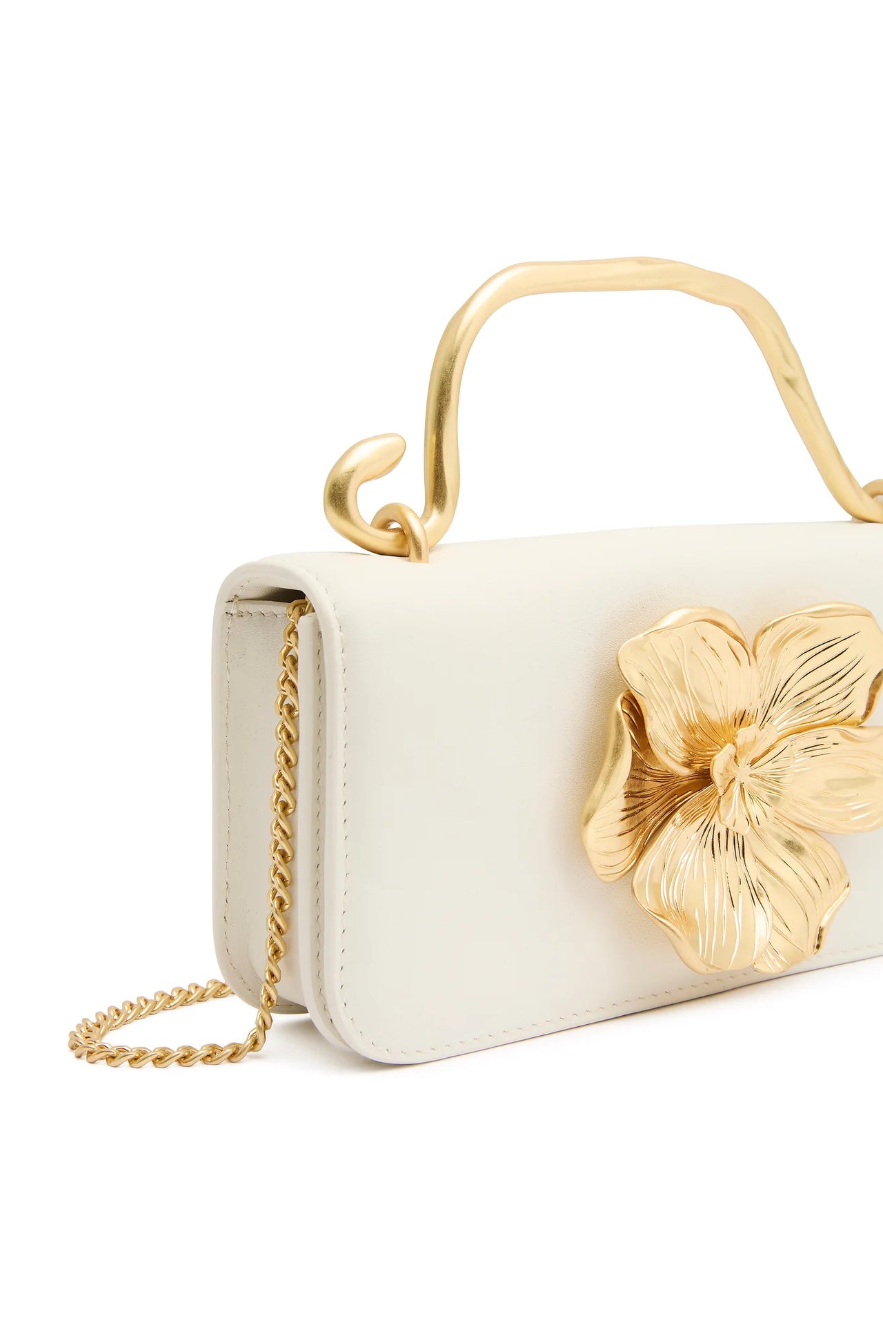 Aje - Alessia Flower Clutch in Ivory