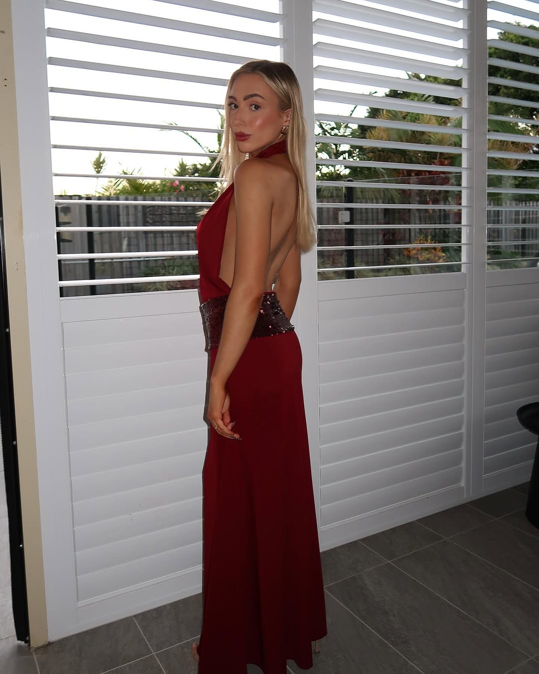 Ance Gria - Adele Gown in Wine - Rent Club