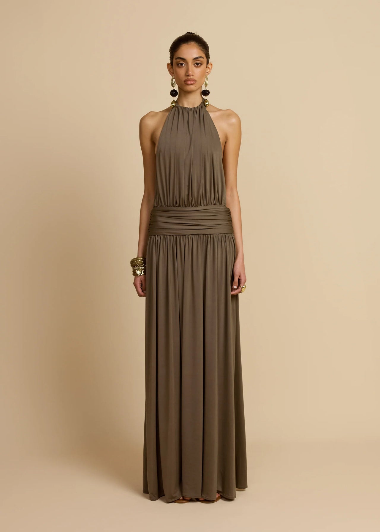 Arcina Ori - Santina Dress in Khaki - Rent Club
