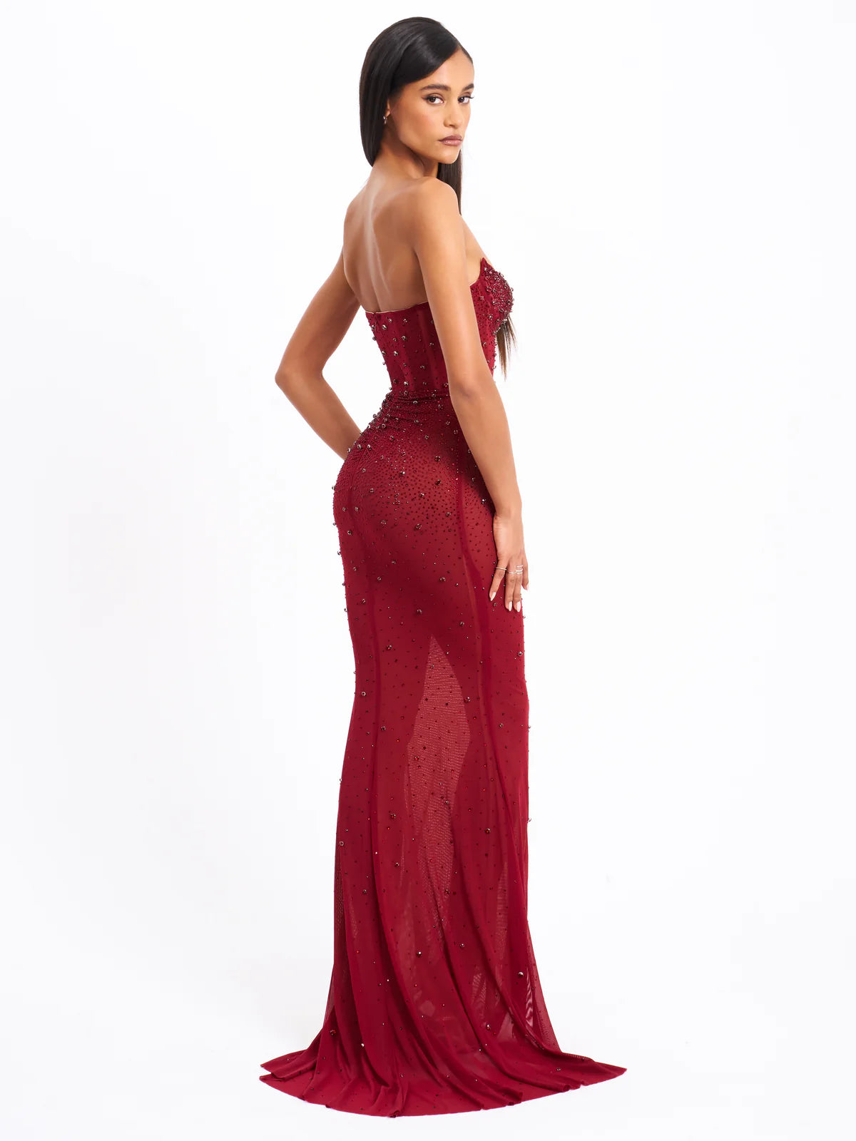 Miss Circle - Fatima Burgundy Maxi Dress Miss Circle - Fatima Burgundy Maxi Dress