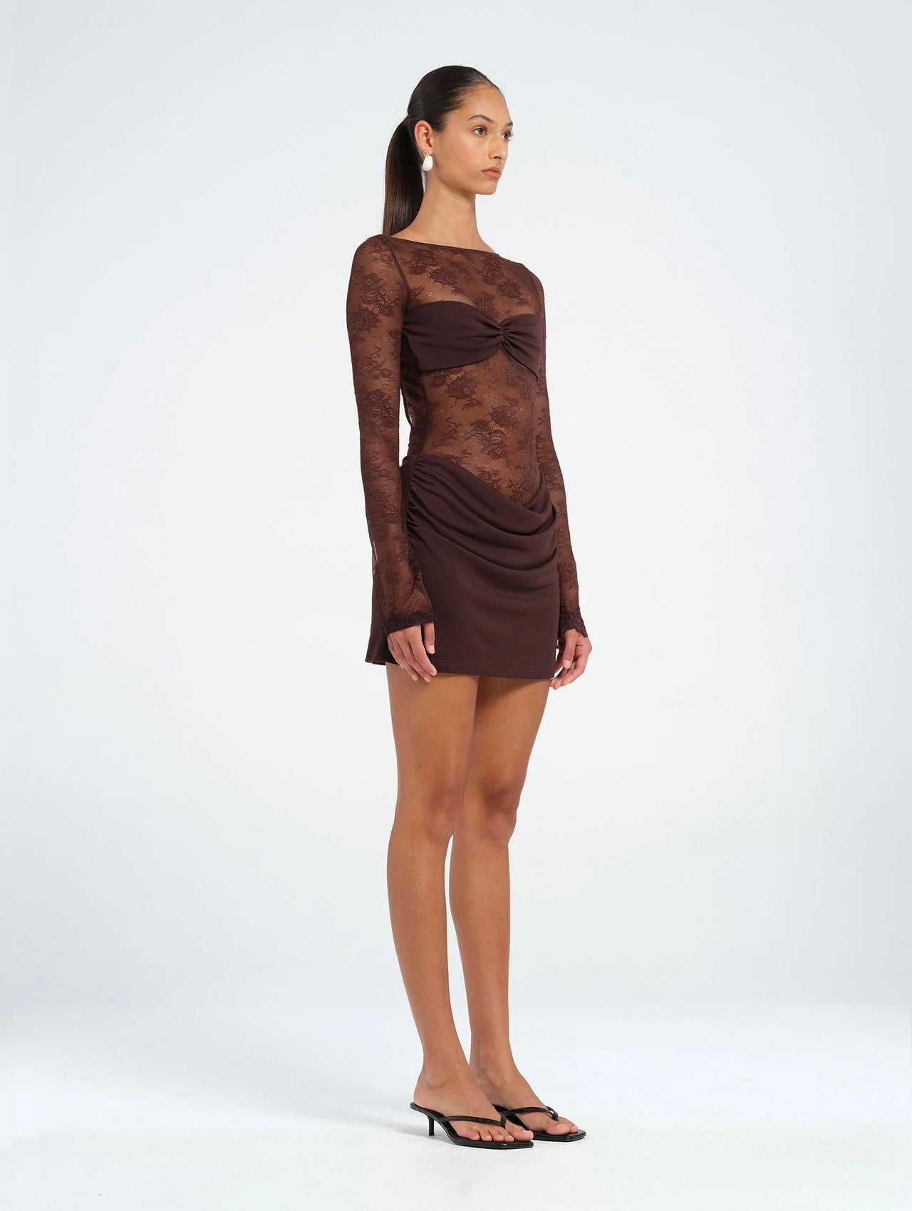 Benni - Oskar Mini Dress in Brown - Rent Club