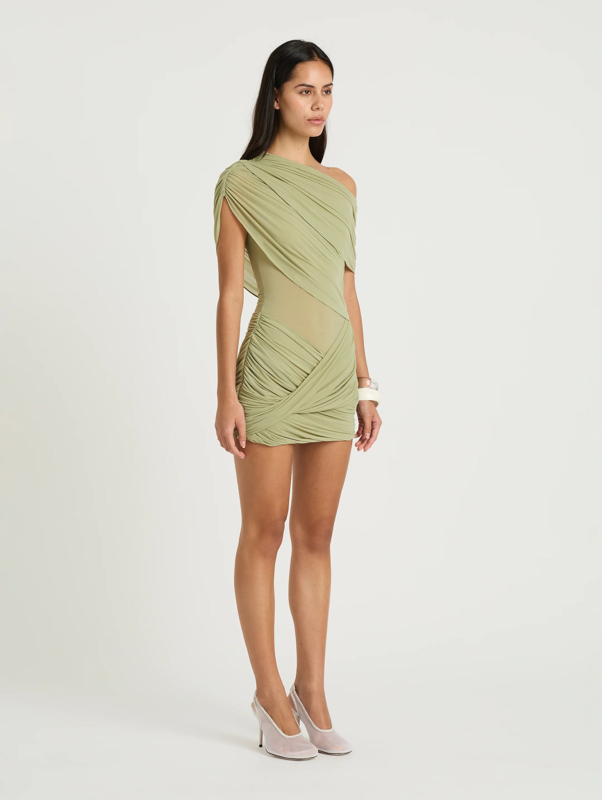 Benni - Otto Mini Dress in Pistachio - Rent Club