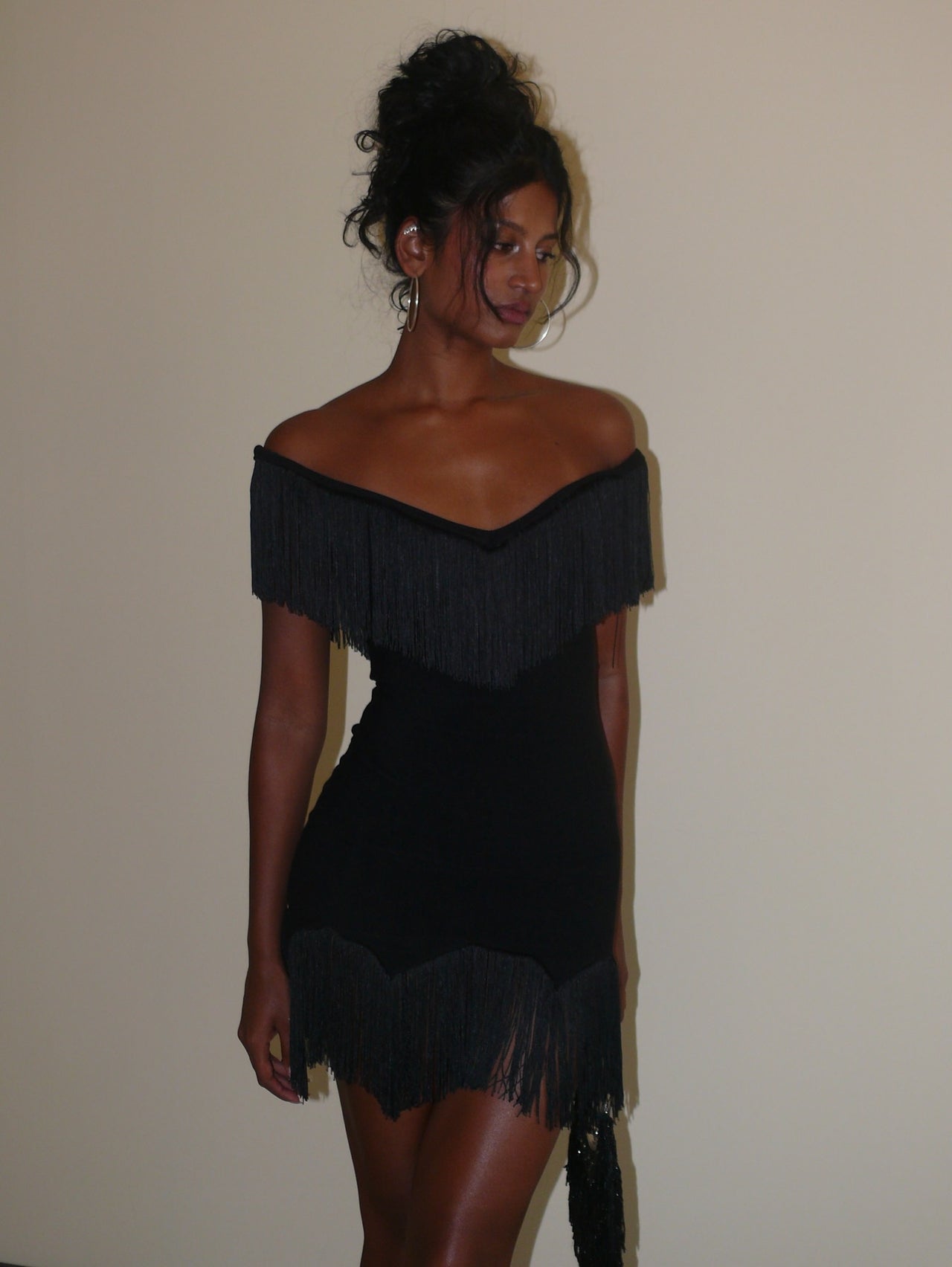 By Ellen With Love - Fringe Mini in Black