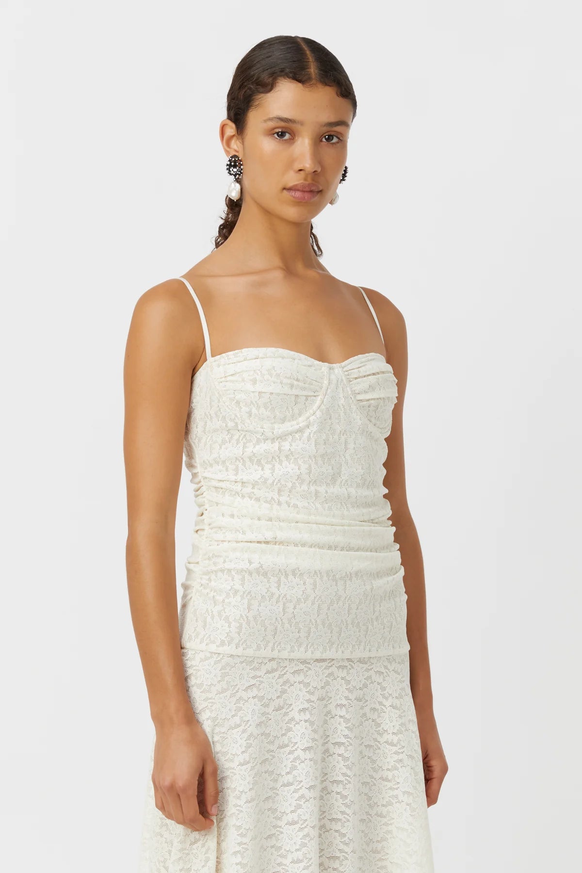 Camilla and Marc - Camille Lace Maxi Dress in Cream - Rent Club