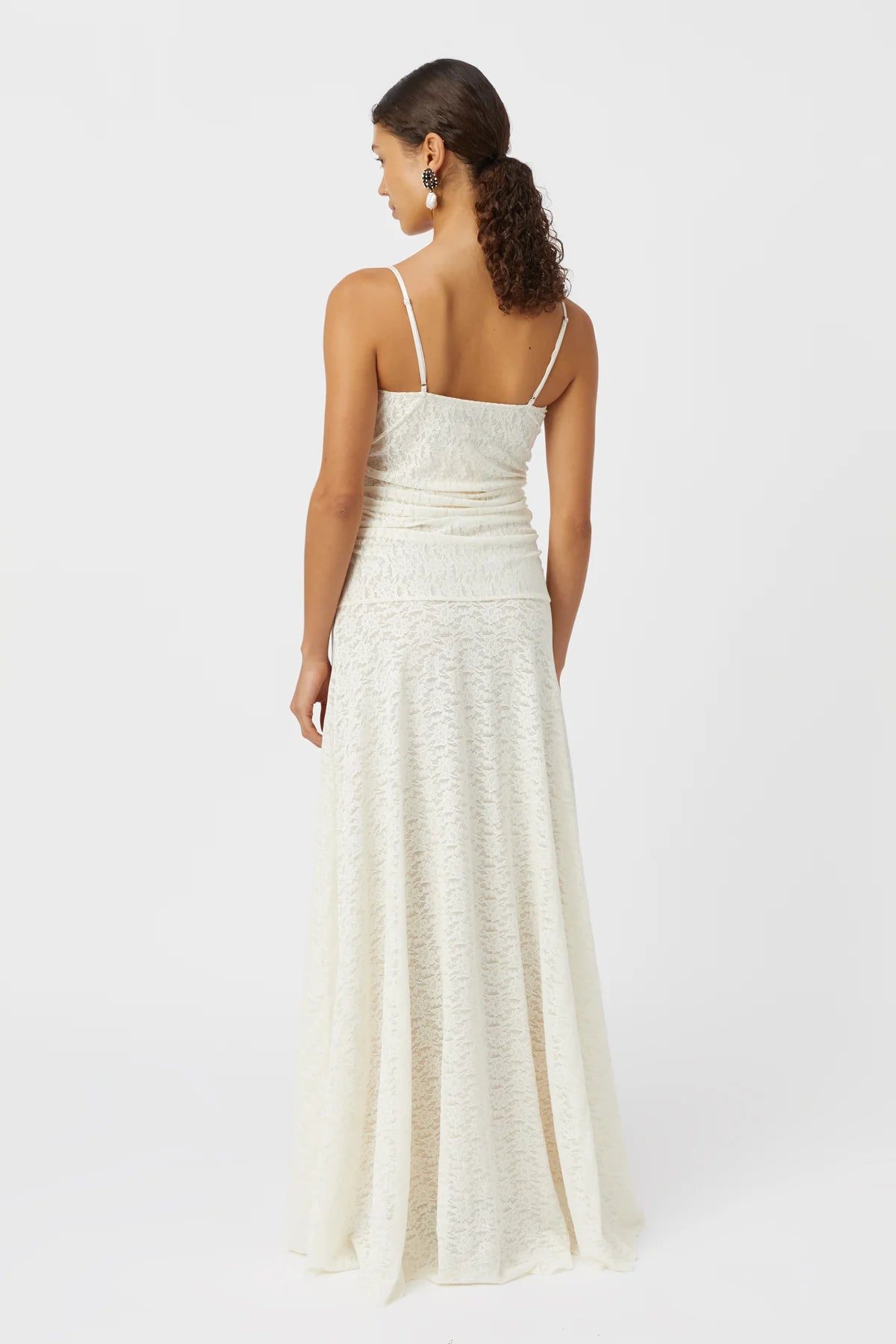 Camilla and Marc - Camille Lace Maxi Dress in Cream - Rent Club
