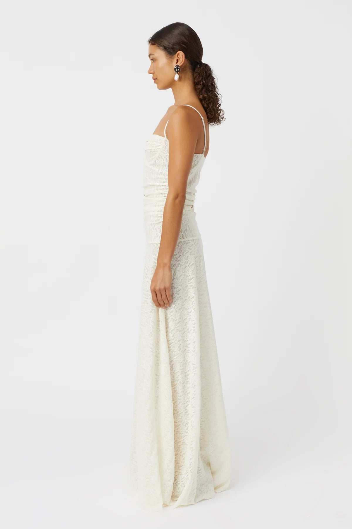 Camilla and Marc - Camille Lace Maxi Dress in Cream - Rent Club