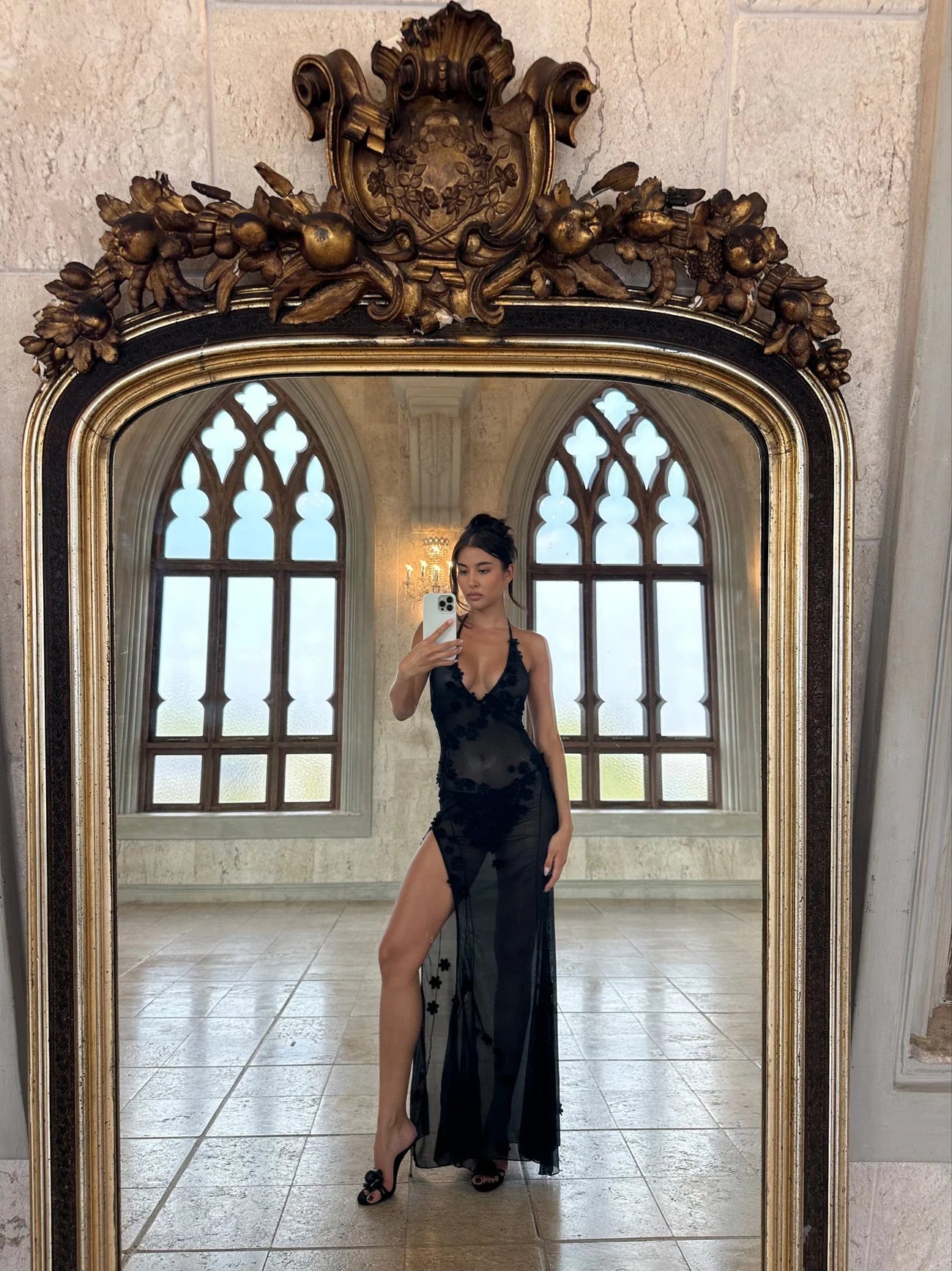 Cherie Attire - Marcia Halter Maxi Dress in Black - Rent Club