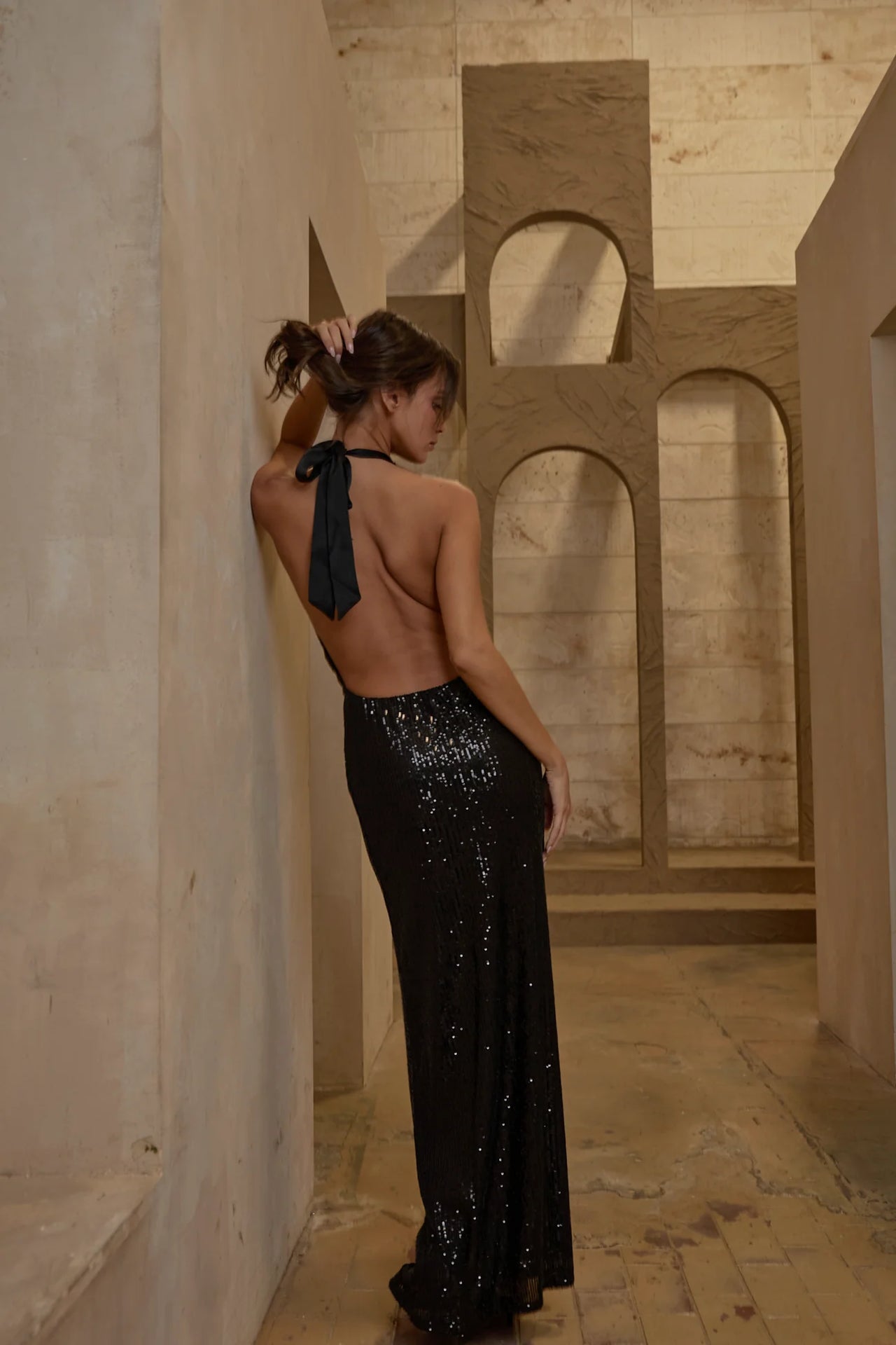 Fait Par Foutch - Liana Dress in Midnight Sequin - Rent Club