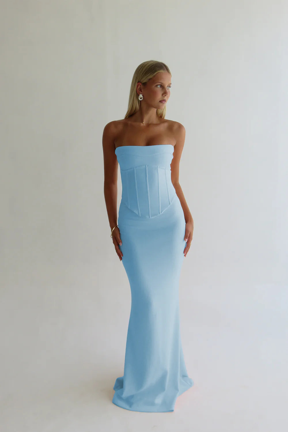 HNTR The Label - Louie Gown in Baby Blue - Rent Club