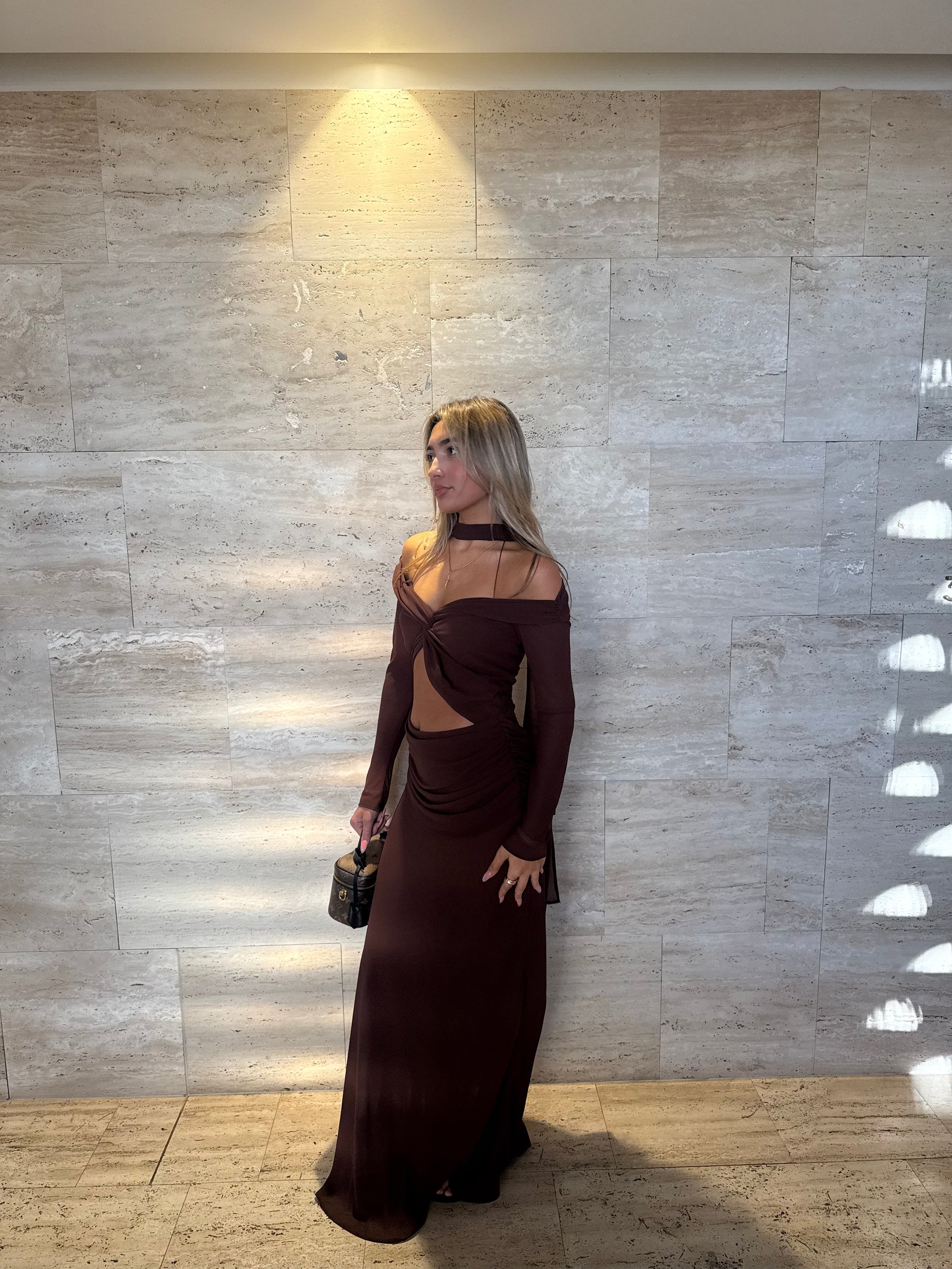Natalie Rolt - Emily Gown in Espresso - Rent Club