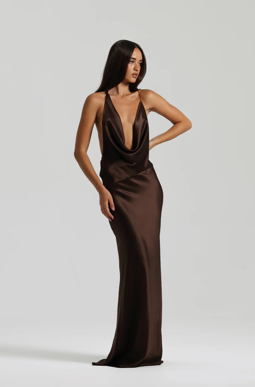 Natalie Rolt - Gabi Gown in Espresso - Rent Club