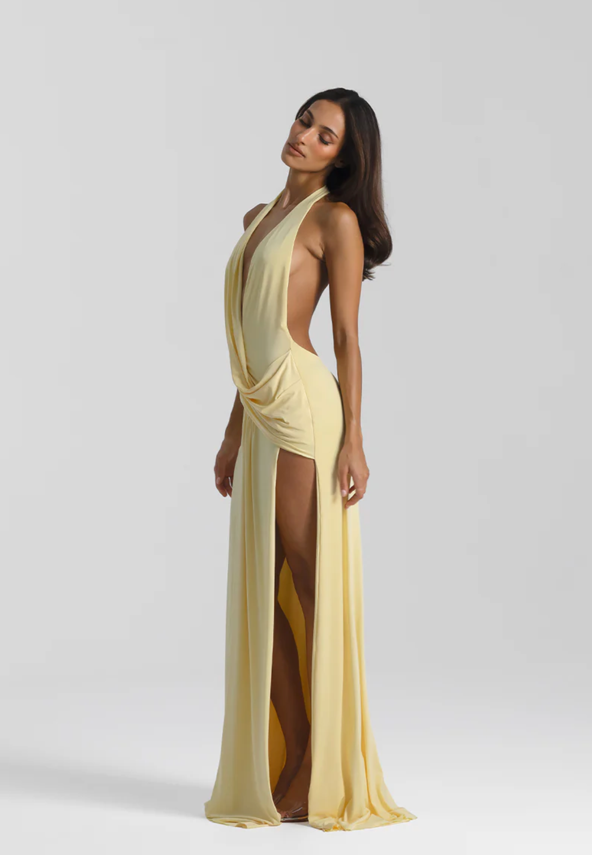 Natalie Rolt - Winona Gown in Lemon - Rent Club