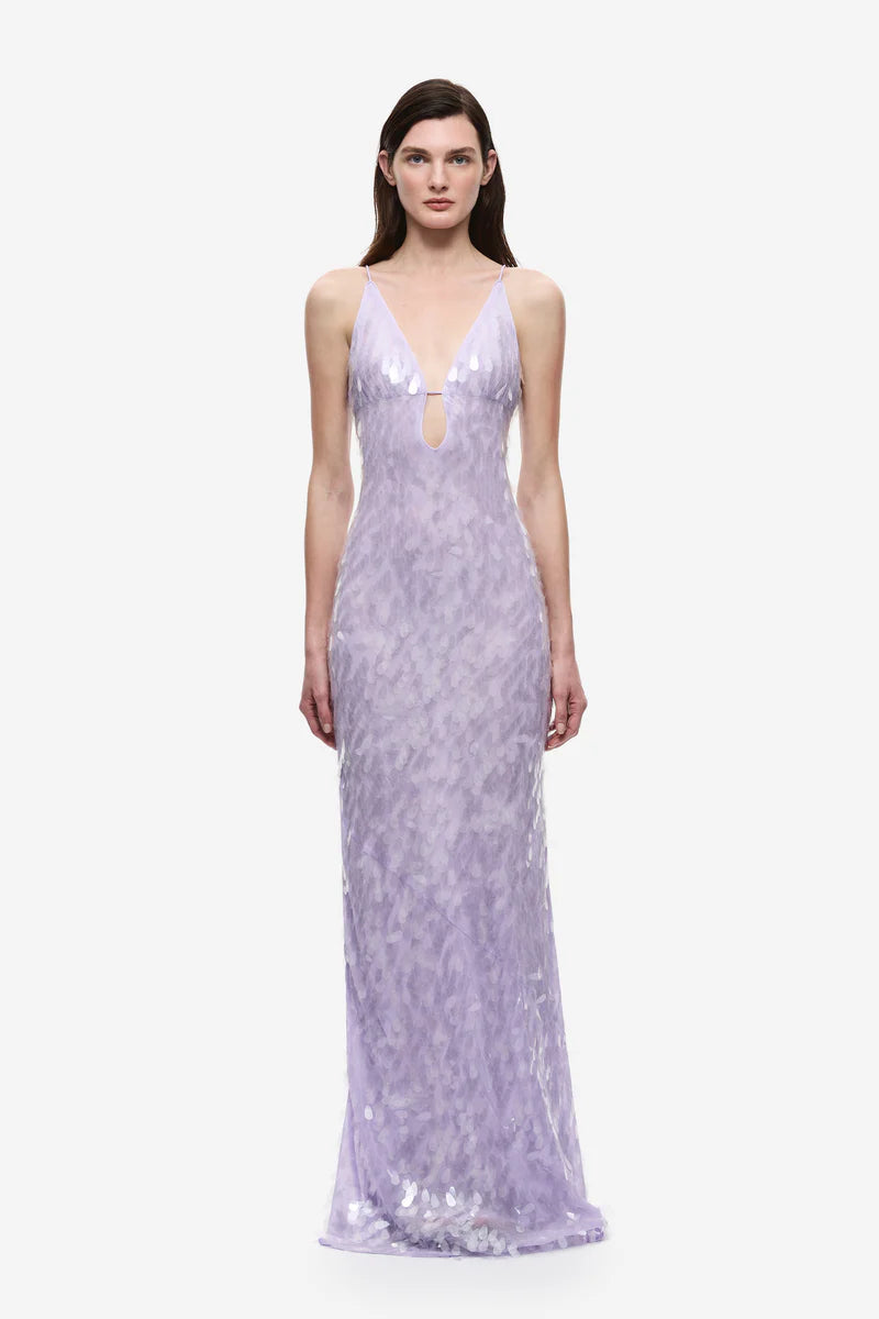 Misha - Sapphire Sequin Maxi Dress in Lilac