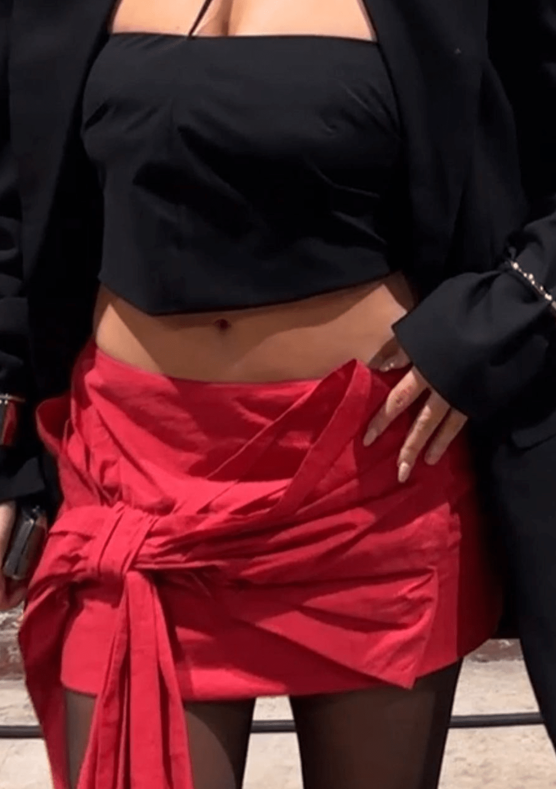 Acne Studios - Red Bow Mini Skirt - Rent Club