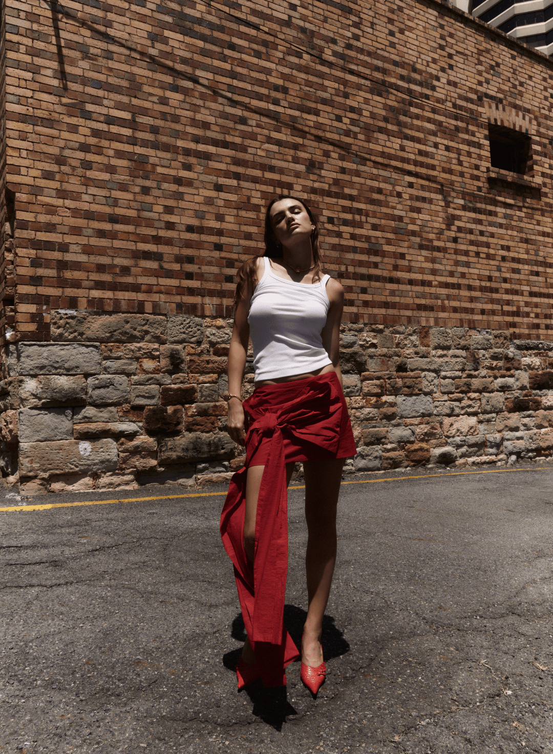 Acne Studios - Red Bow Mini Skirt - Rent Club