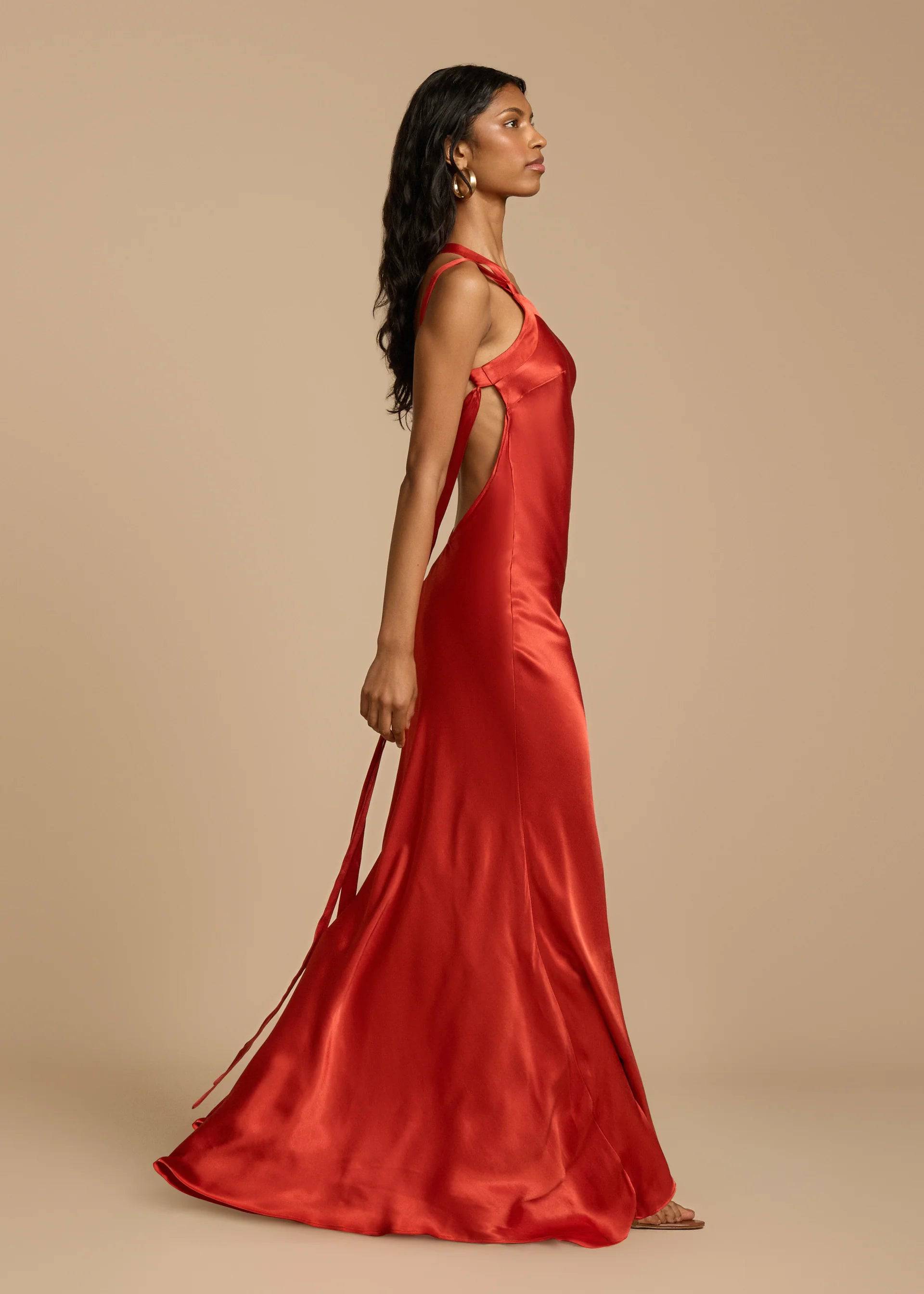 Arcina Ori - Monique Dress in Rust - Rent Club