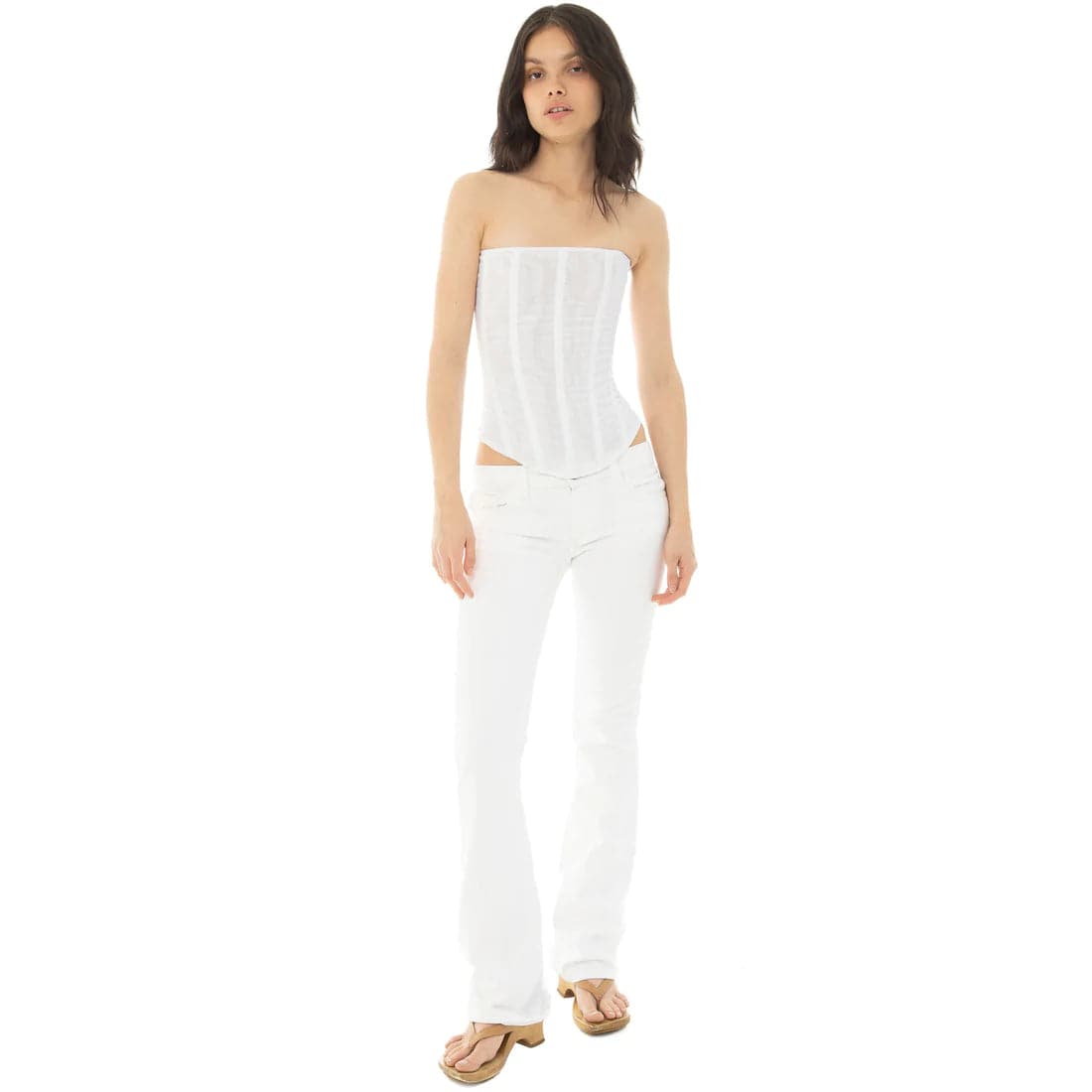 Are You Am I - Sunniva Corset in White - Rent Club