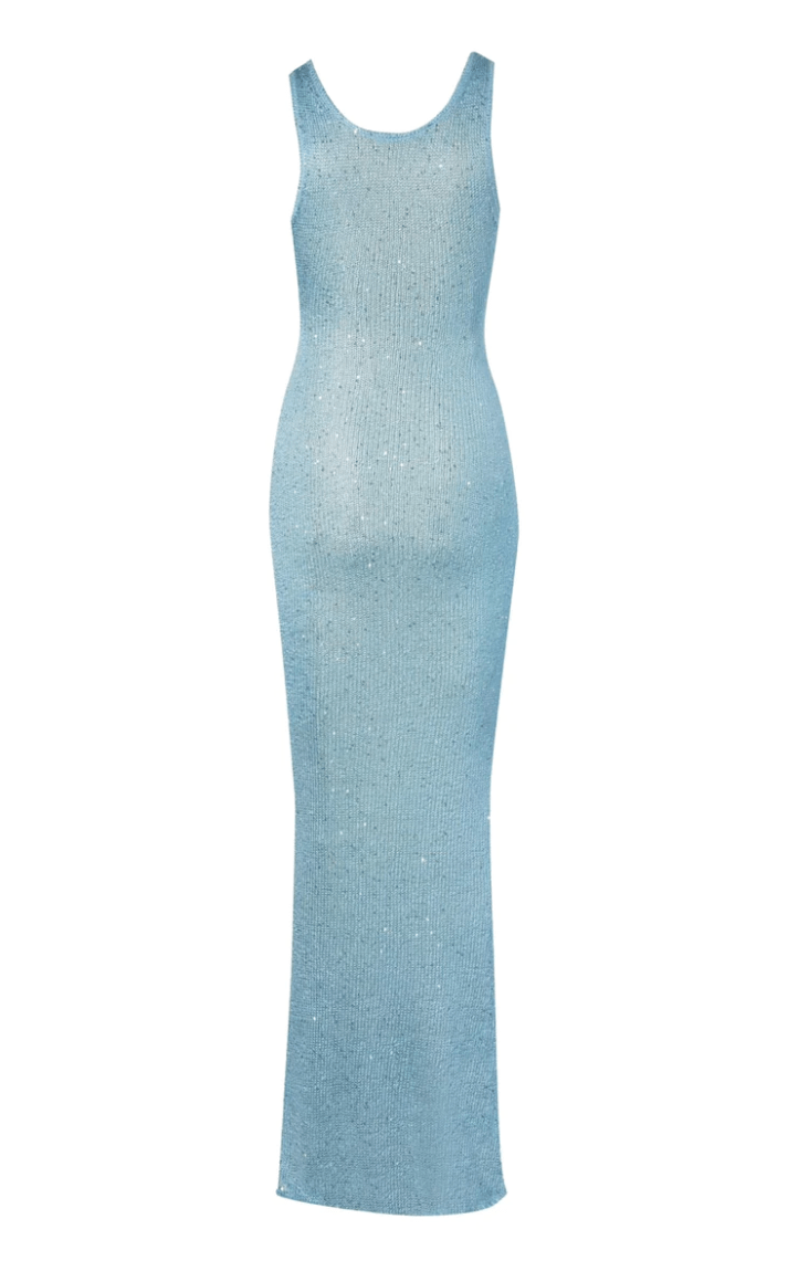 Asta Resort - Ana Dress in Baia Blue Sequin - Rent Club