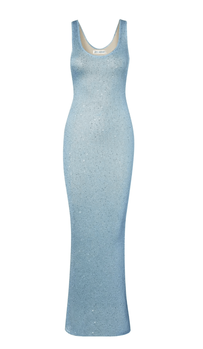 Asta Resort - Ana Dress in Baia Blue Sequin - Rent Club