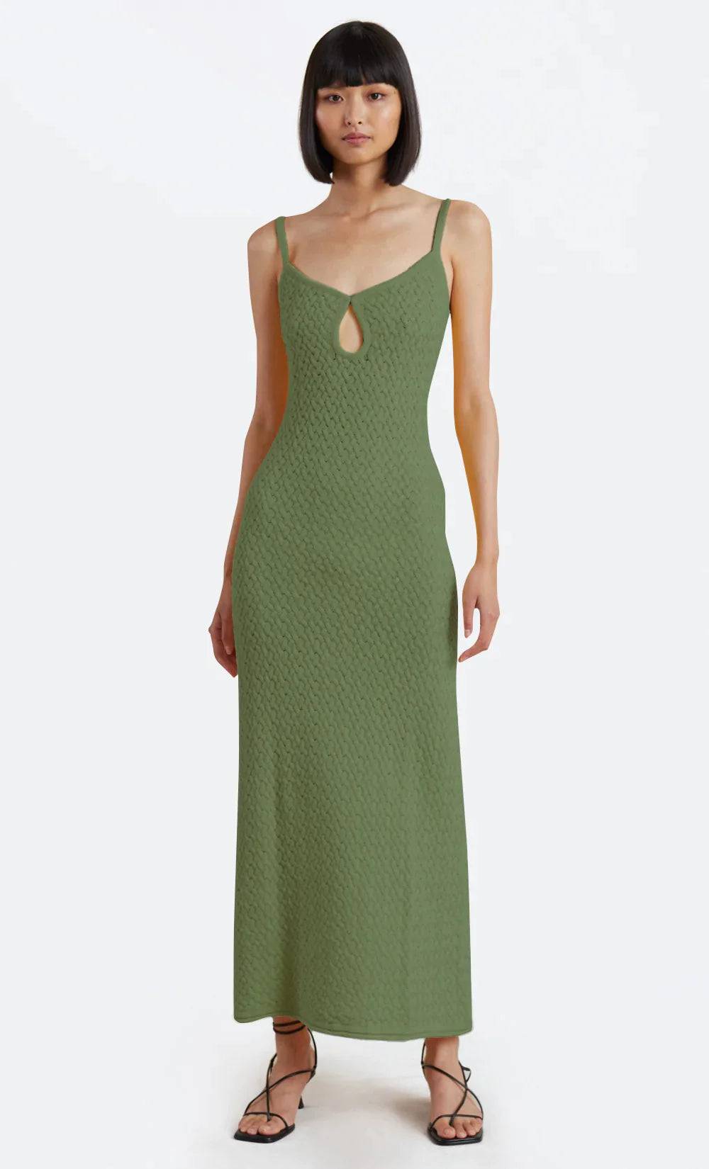 Bec + Bridge - Effie Knit Key Maxi Dress in Sage Bec + Bridge - Effie Knit Key Maxi Dress in Sage