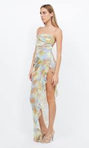 Bec + Bridge - Zephy Asym Dress in Blue Blossom - Rent Club