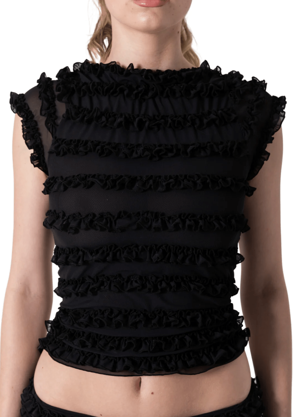 Bye Bambi - Amelia Ruffle Set in Black - Rent Club
