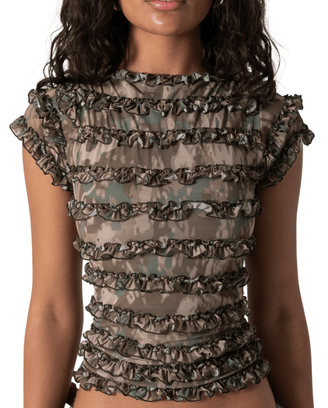 Bye Bambi - Amelia Ruffle Set in Camo - Rent Club