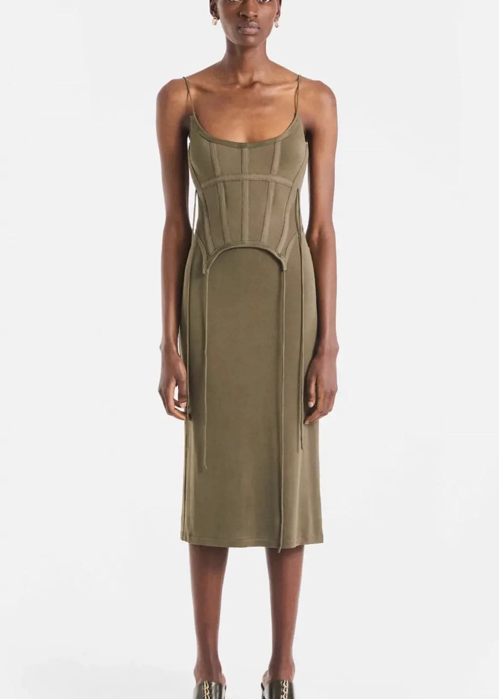 Dion Lee - Silk Jersey Corset Dress - Rent Club