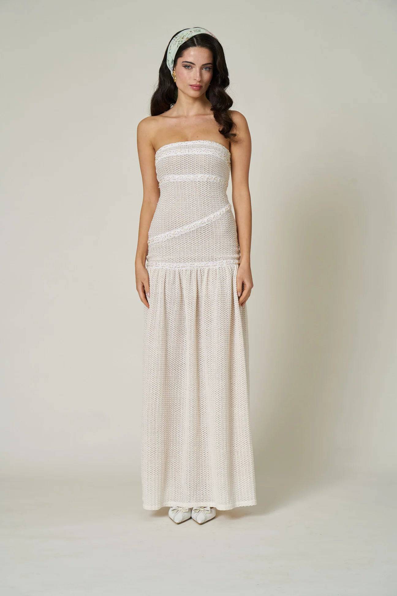 Fait Par Foutch - Colette Dress in Ivory - Rent Club