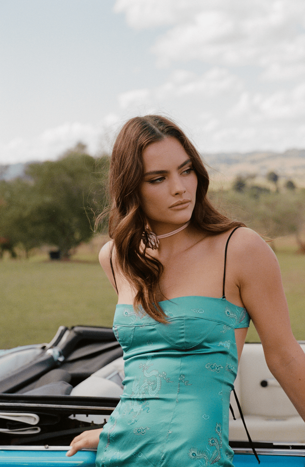 Fait Par Foutch - Josephine Dress in Teal - Rent Club