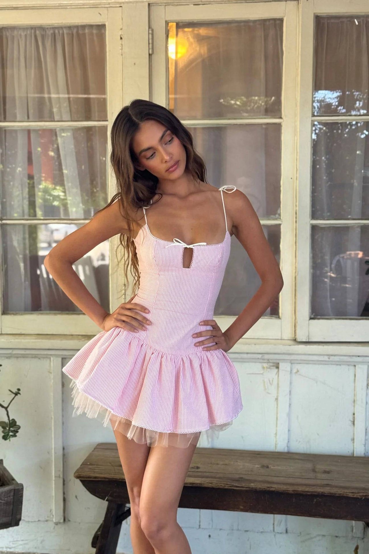 Fait Par Foutch - Ember Dress in Ballet Stripe - Rent Club