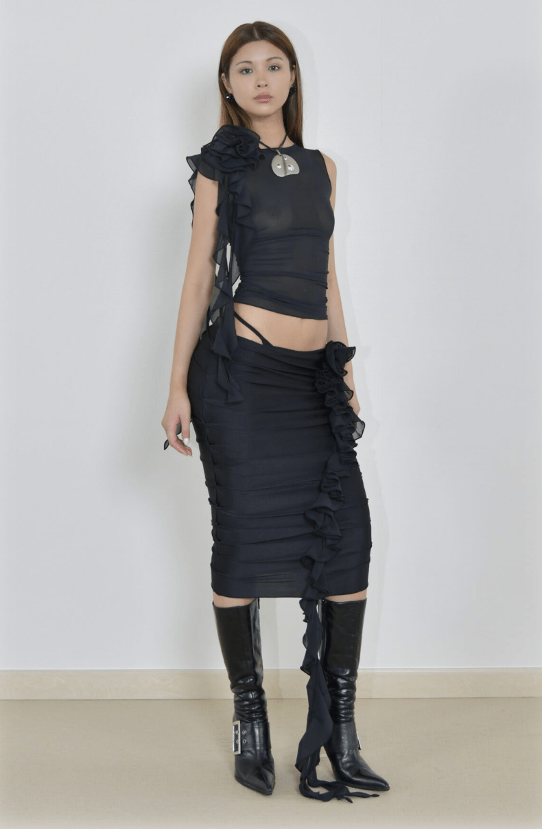 Fanci Club - The Colt Skirt in Black - Rent Club