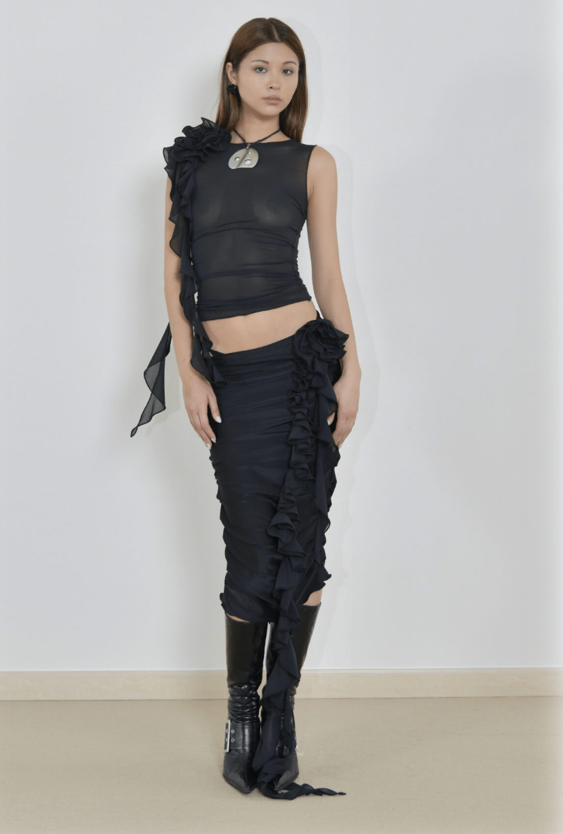 Fanci Club - The Colt Skirt in Black - Rent Club