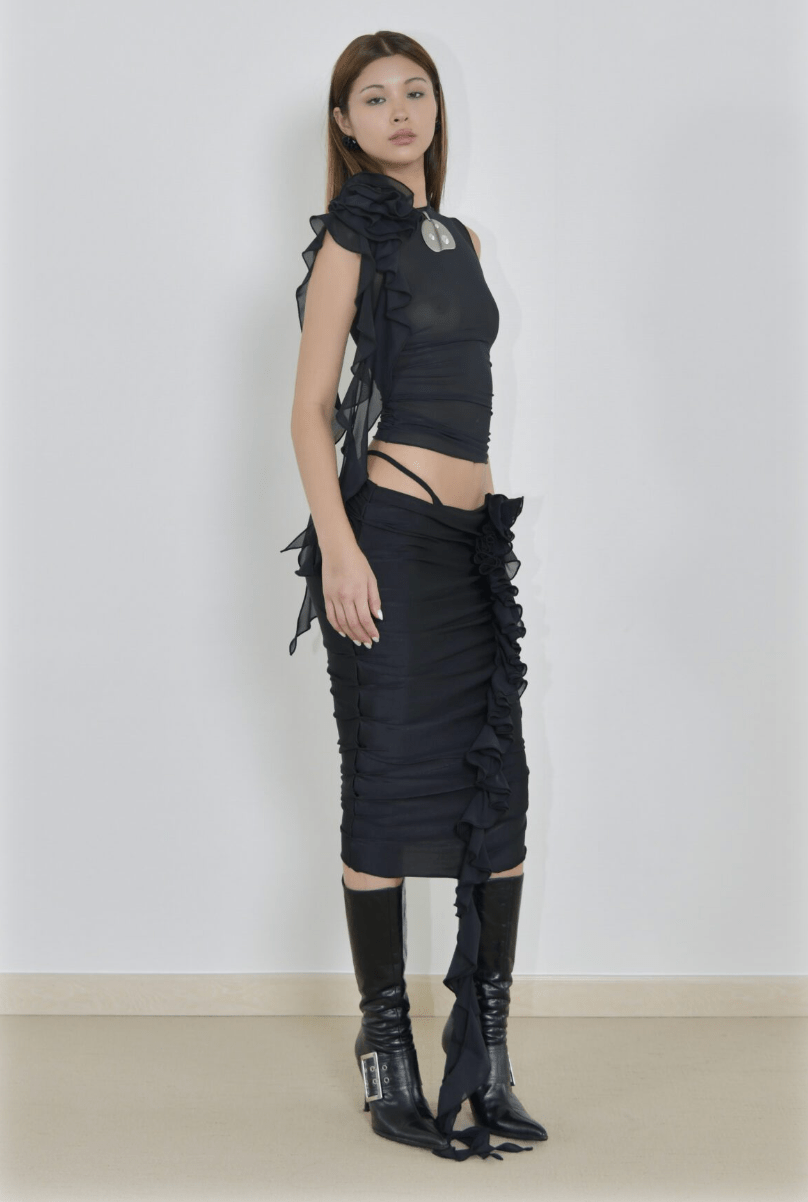 Fanci Club - The Colt Skirt in Black - Rent Club