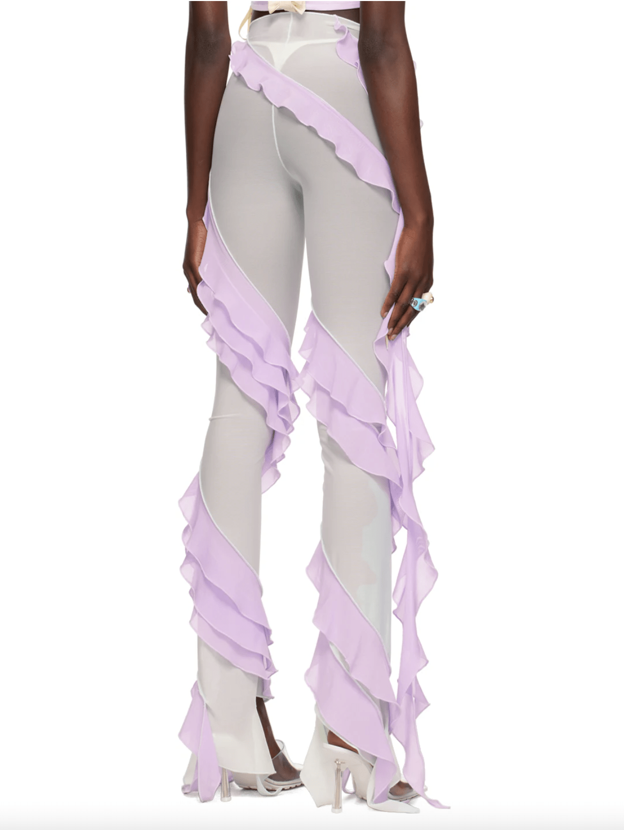 Fanci Club - Green & Purple Valley Girl Trousers - Rent Club