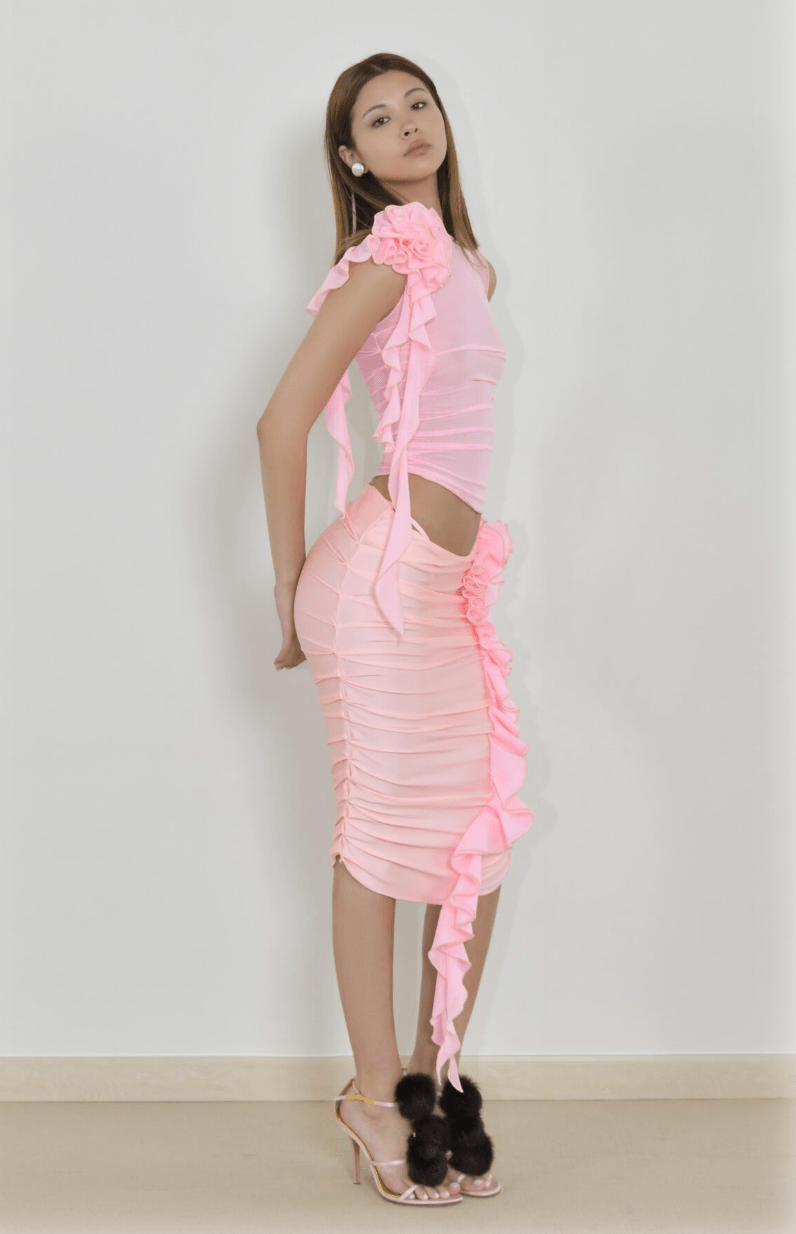 Fanci Club - Bloody Groom Top in Pink - Rent Club