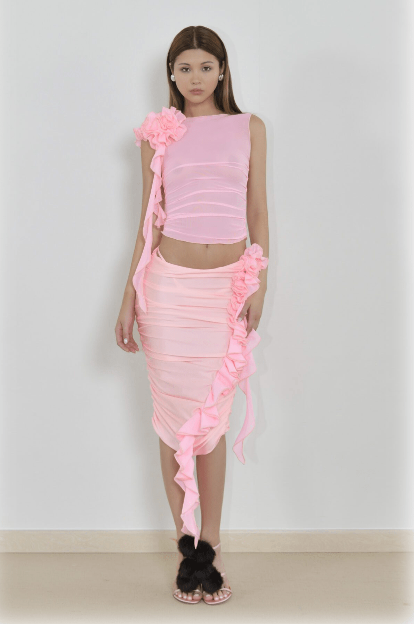 Fanci Club - Bloody Groom Top in Pink - Rent Club