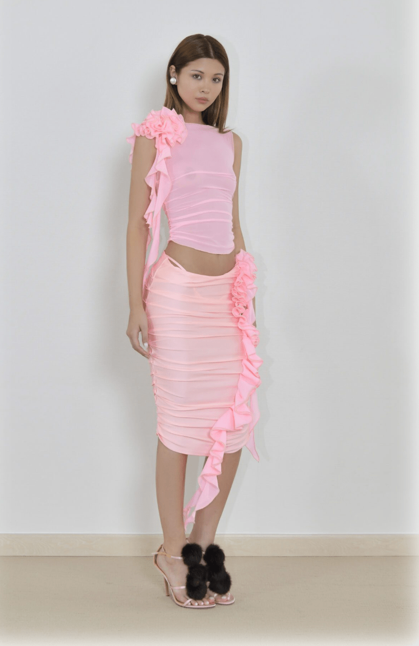 Fanci Club - Bloody Groom Top in Pink - Rent Club