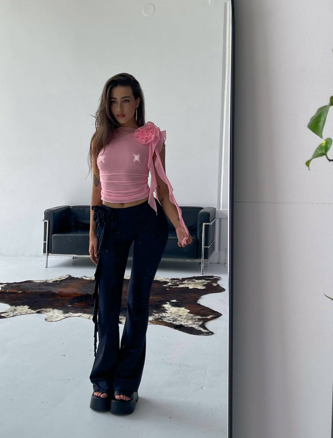 Fanci Club - Bloody Groom Top in Pink - Rent Club