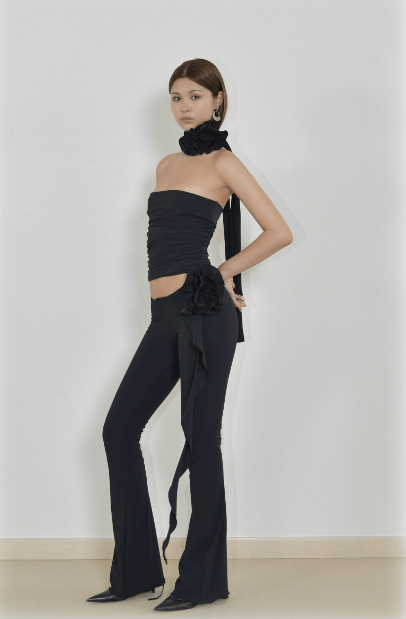 Fanci Club - The Rosé Tube Top in Black - Rent Club