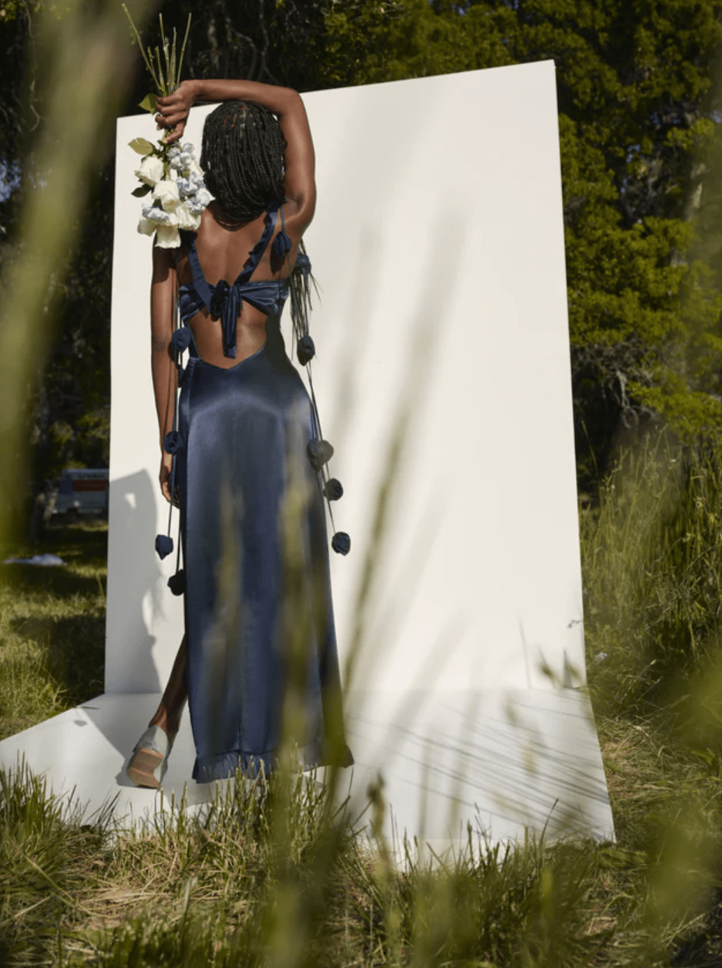 For Love and Lemons - Akira Gown in Blue - Rent Club