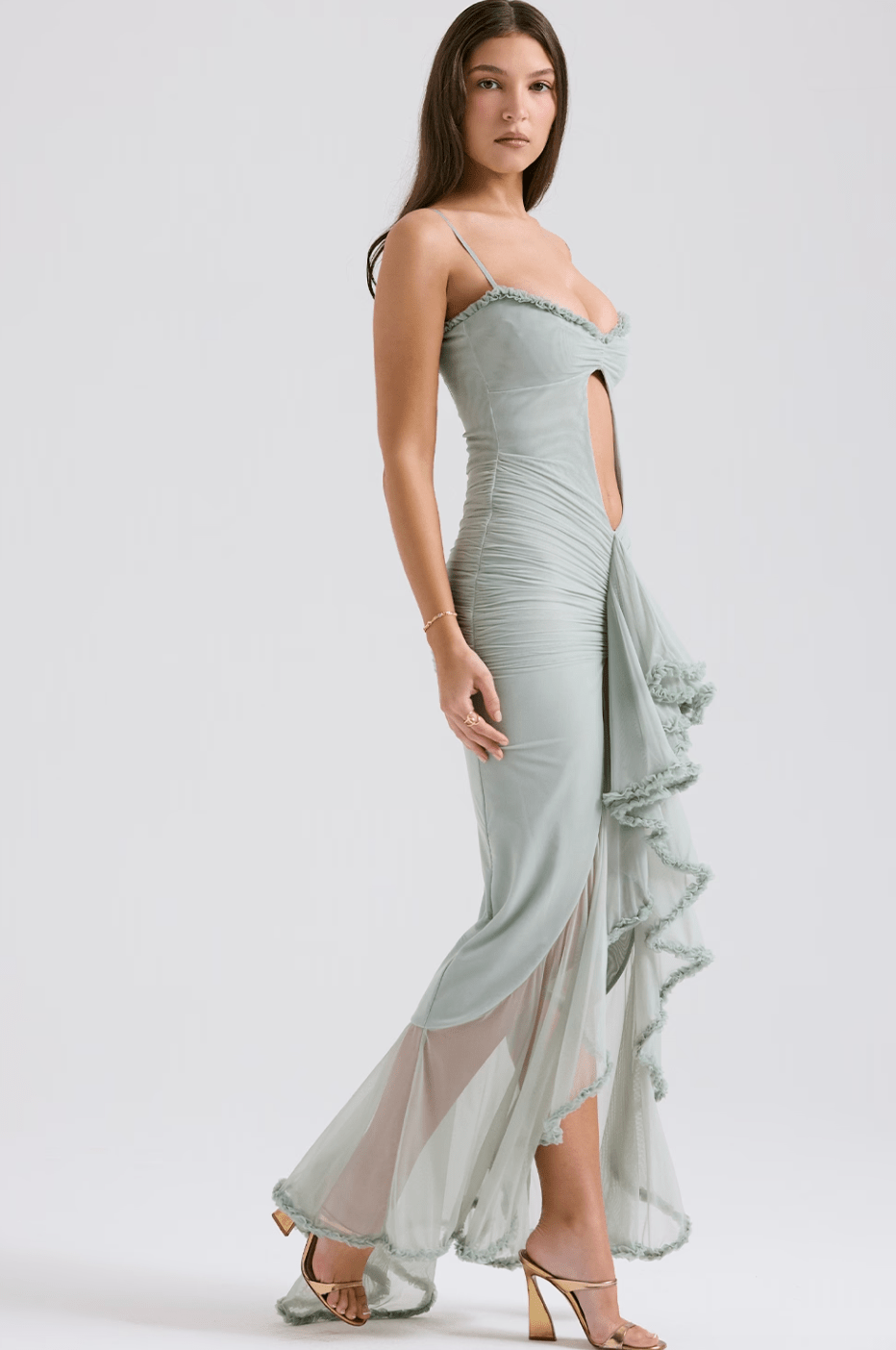 House of CB - Gabriella Dress in Pistachio - Rent Club