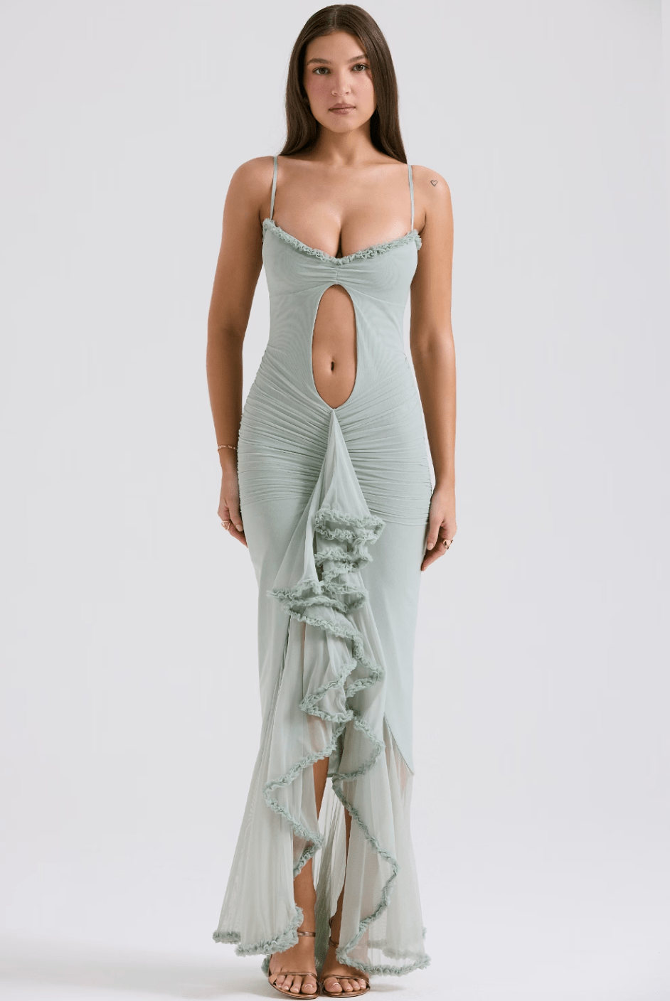 House of CB - Gabriella Dress in Pistachio - Rent Club