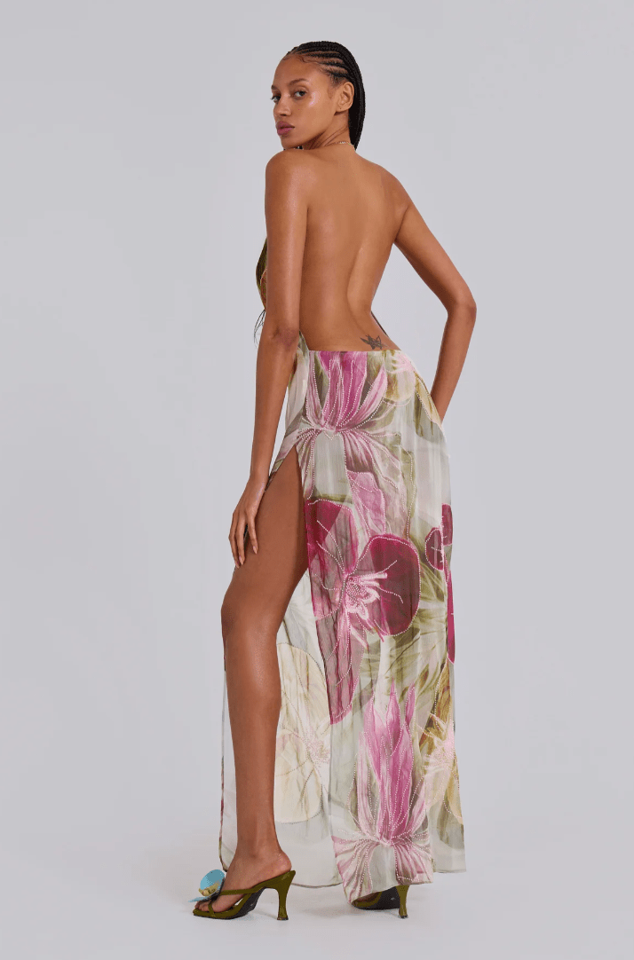 Jaded London - Dahlia Chiffon Maxi Dress - Rent Club