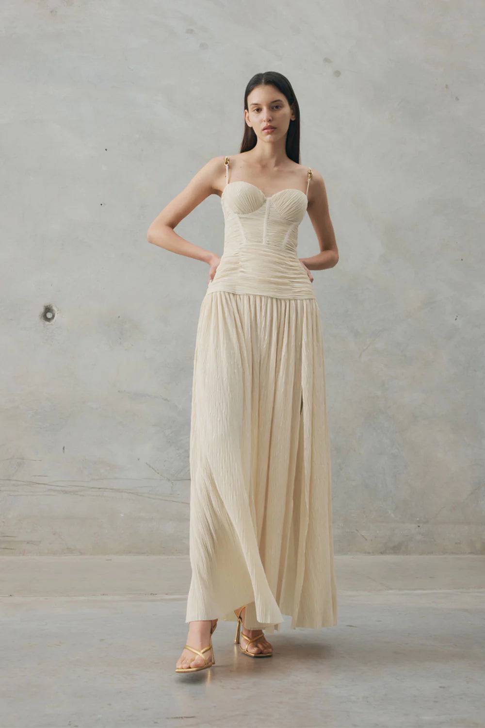 Manning Cartell - Double Time Pleat Dress in Nougat - Rent Club