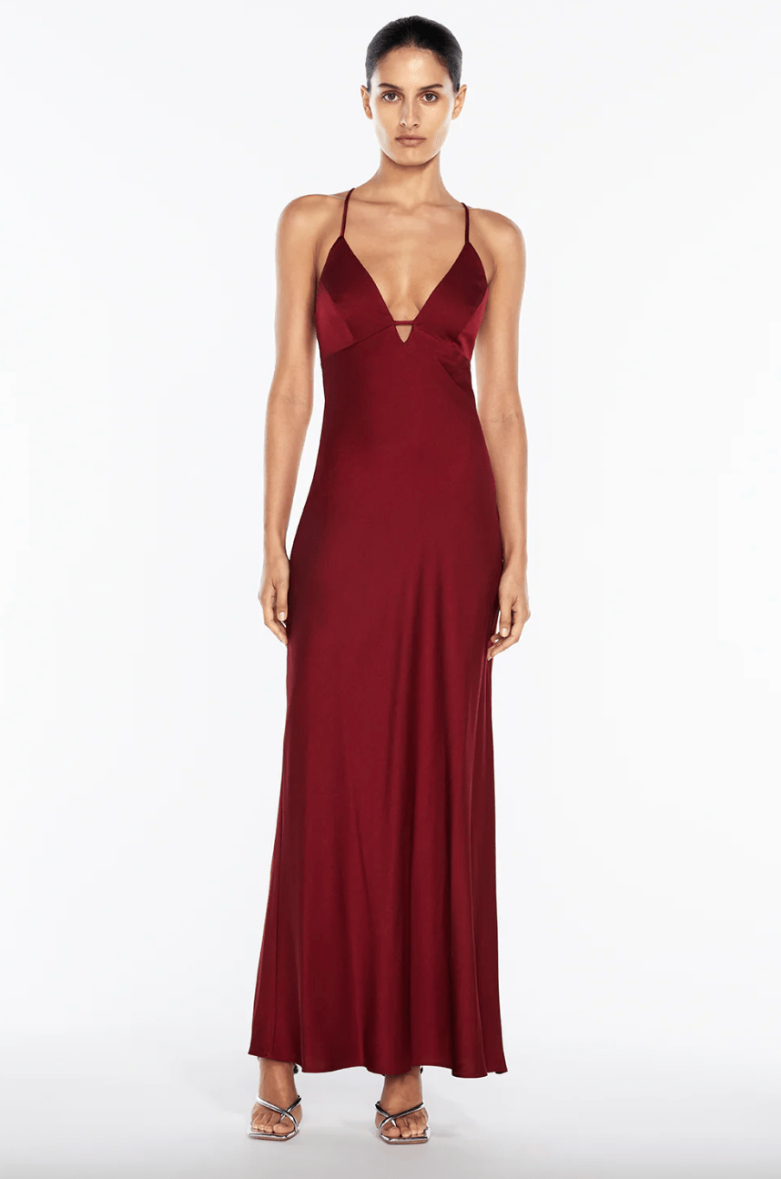 Manning Cartell - Time To Shine Slip Dress in Cranberry - Rent Club