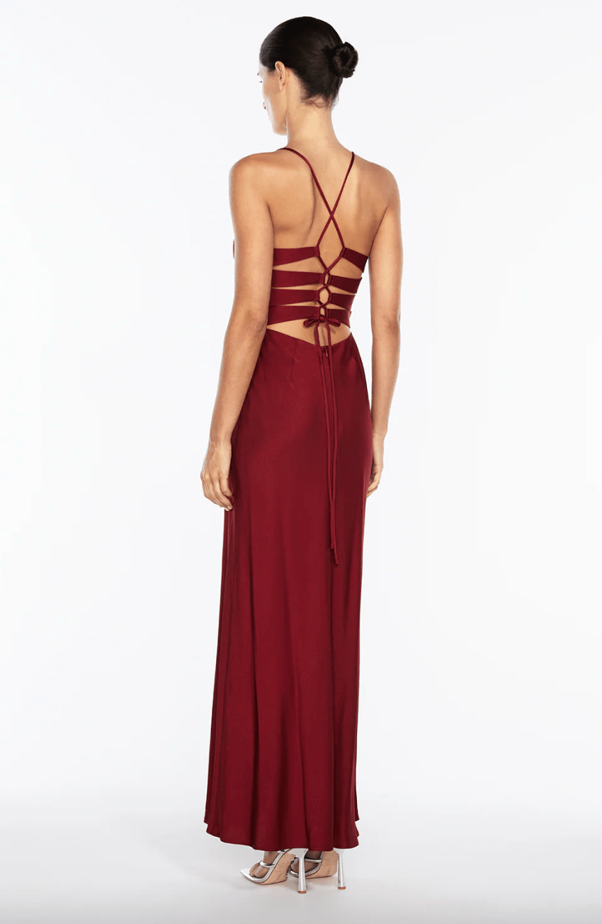 Manning Cartell - Time To Shine Slip Dress in Cranberry - Rent Club