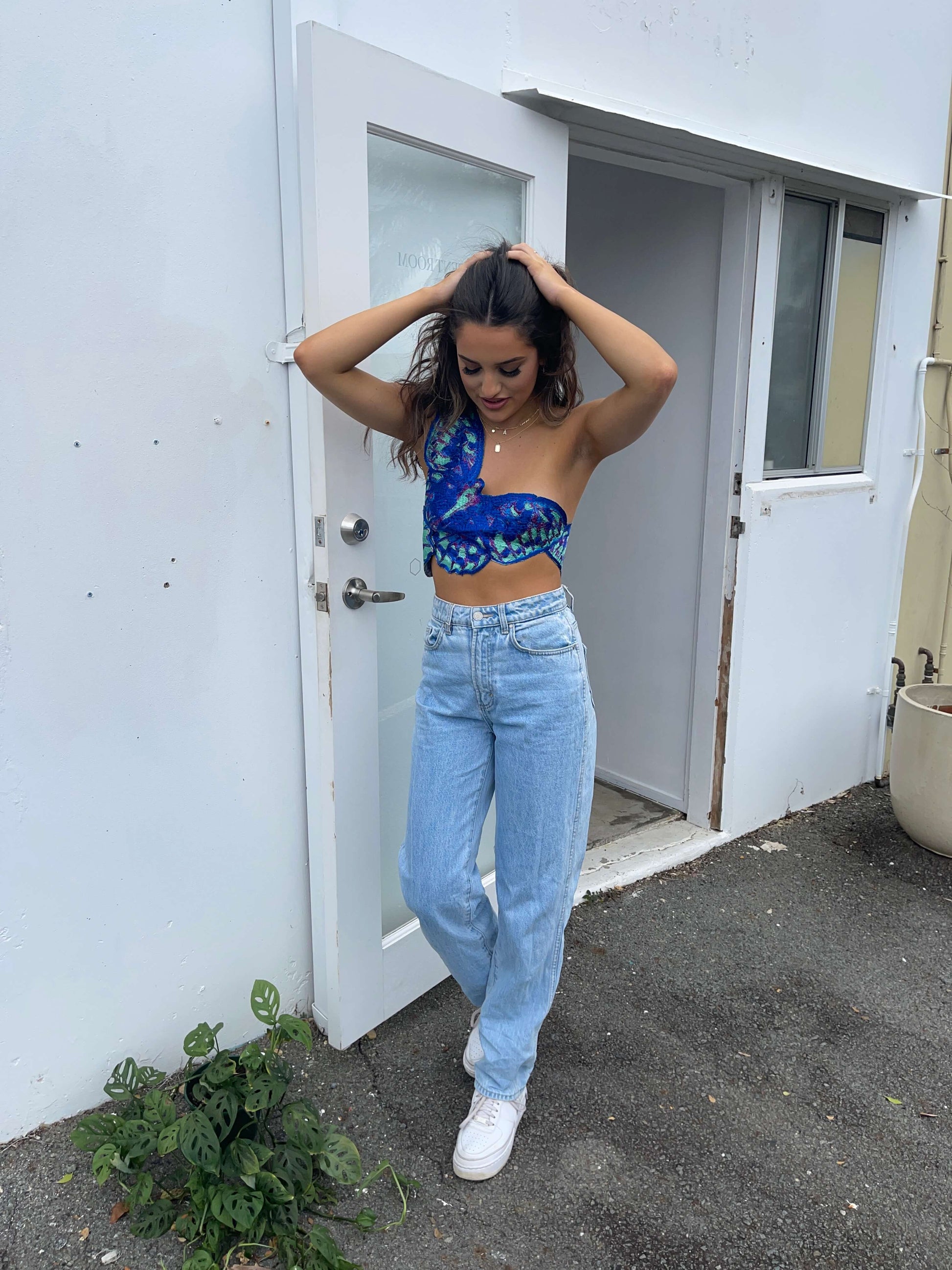 Masha Popova - Butterfly Top in Blue - Rent Club